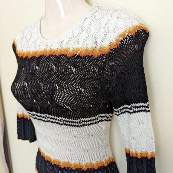 𝅺ronny KOBO crochet knit striped dress xs - Picture 4 of 13